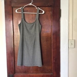 Plaid black and white dress